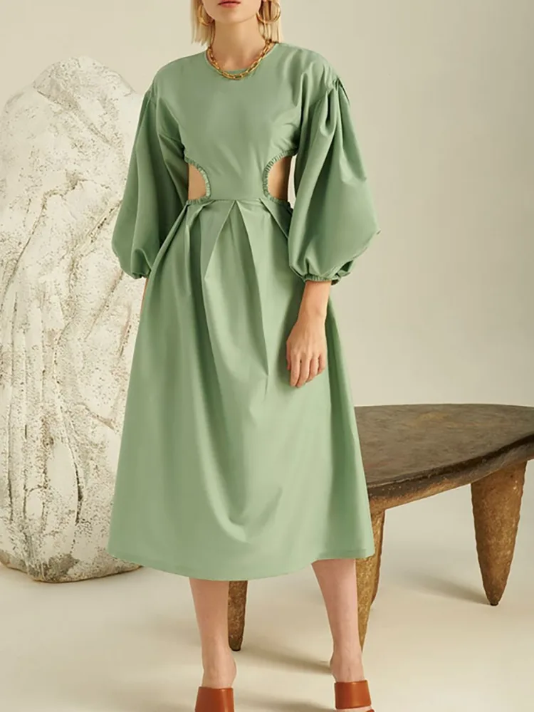 Елегантна лляна сукня Lady Maxi з довгим рукавом
